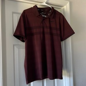 Maroon nike golf polo